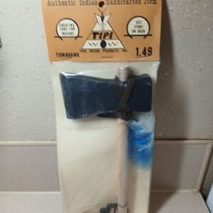 Vintage 1970's kids toy tomahawk plastic
